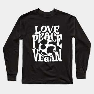 Love Peace Vegan Vegetarian Vegan Healthy Lifestyle | Save The Planet Long Sleeve T-Shirt